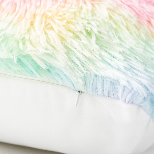 Kolorowa poszewka na poduszkę 40 x 40 cm z długowłosego polaru i mikrofibry do sublimacji