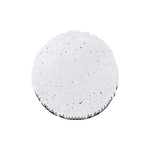 Dwukolorowe cekiny do sublimacji i aplikacji na tekstyliach - szampańskie kółko Ø 10 cm