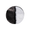 Dwukolorowe cekiny do sublimacji i aplikacji na tekstyliach - czarne kółko Ø 19