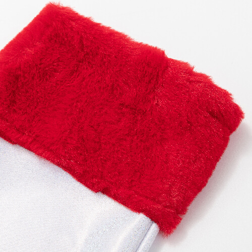 Brokatowa świąteczna skarpeta do sublimacji - biała