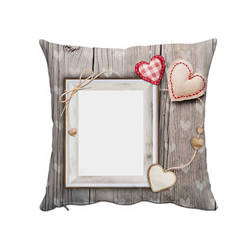 Poszewka z satyny 38 x 38 cm do sublimacji - Love Wood