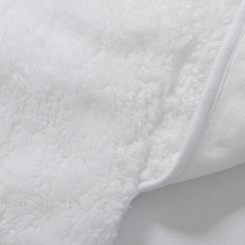 Kocyk Minky z kapturem do sublimacji - biały