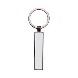 Dwustronny brelok do kluczy 1,3 x 6,3 cm do sublimacji - czarny