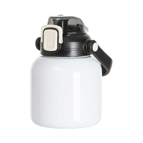 Butelka podróżna ze stali nierdzewnej 800 ml z uchwytem do sublimacji - biała