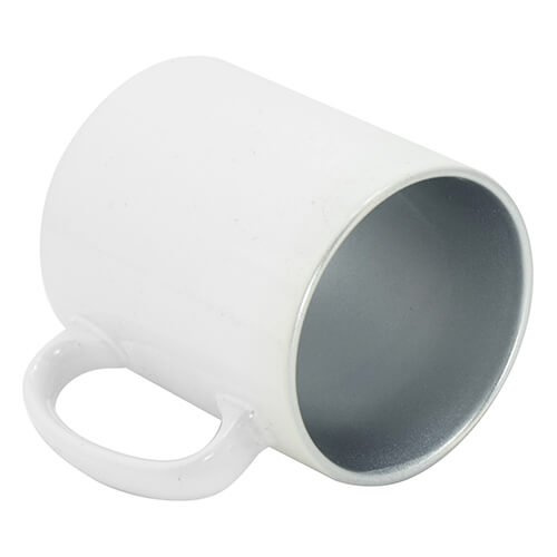 Kubek 300 ml ze srebrnym wnętrzem Sublimacja Termotransfer