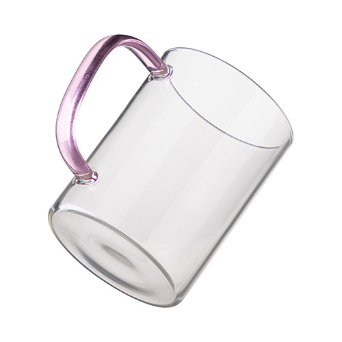 Szklanka 450 ml z różowym uszkiem do sublimacji