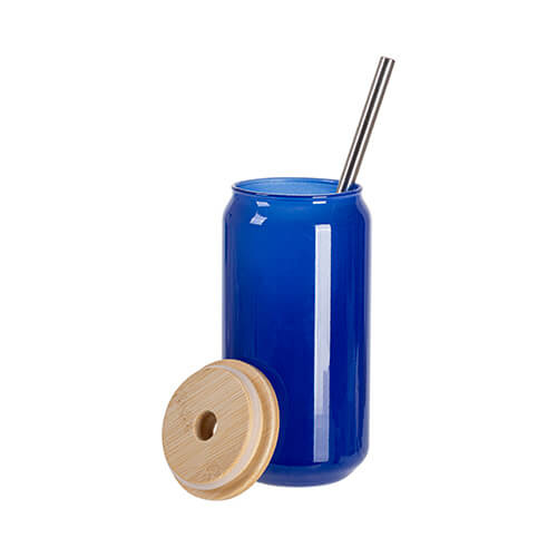 Szklanka 550 ml zmieniająca kolor pod wpływem ciepła do sublimacji - niebieska