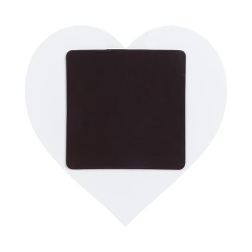Magnes plastikowy 6,5 x 6,5 cm do sublimacji - serce