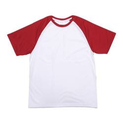 Koszulka biała z czerwonymi rękawkami JSubli Apparel Sublimacja Termotransfer