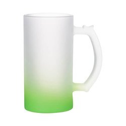 Kufel szklany szroniony 470 ml do sublimacji - zielony gradient