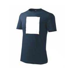 PATCHIRT - Bawełniana koszulka do nadruku sublimacyjnego - pole nadruku pion - GRANATOWA