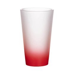 Szklanka 450 ml szroniona do sublimacji - czerwony gradient