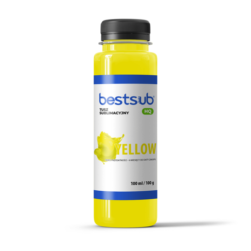 100 ml Tusz Sublimacyjny Yellow Best Sub HQ Sublimacja Termotransfer