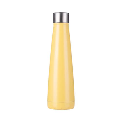 Bidon - butelka piramida na napoje 420 ml - żółta