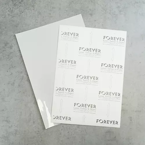 Forever Laser Tattoo Paper - komplet, papier i folia do tatuażu A4