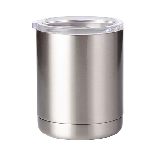 Kubek metalowy Lowball 300 ml do sublimacji - srebrny