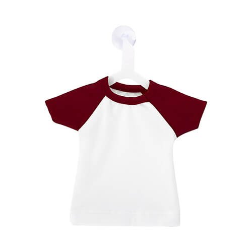 Mini T-shirt do sublimacji z wieszakiem - czerwony