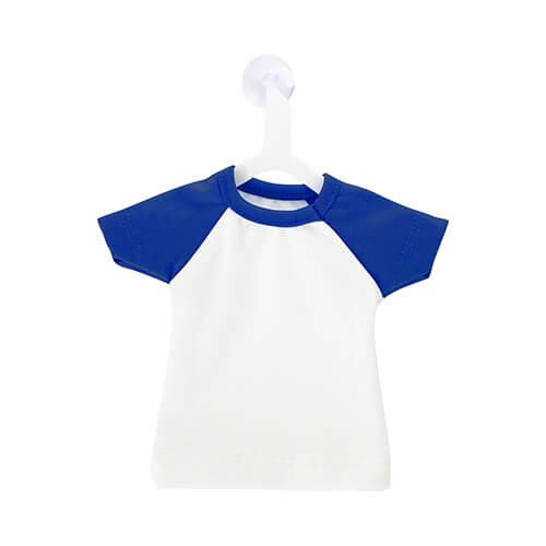 Mini T-shirt do sublimacji z wieszakiem - niebieski
