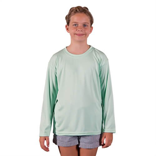 Młodzieżowa koszulka Solar z długim rękawem do sublimacji - Seagrass