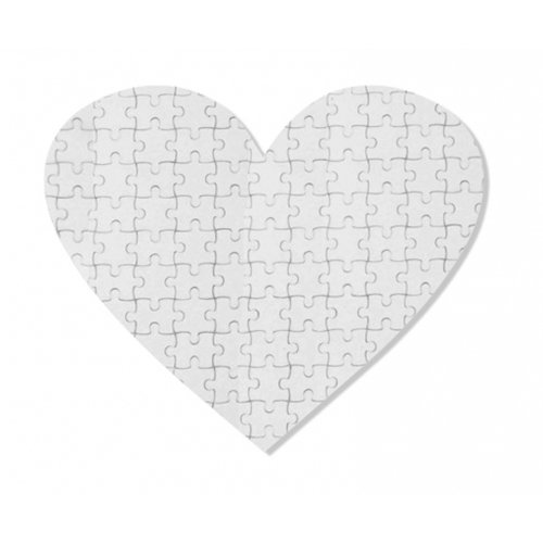 Puzzle serce 24 x 19 cm 52 elementów Sublimacja Termotransfer