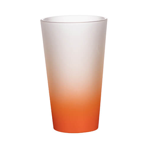 Szklanka 450 ml szroniona do sublimacji - pomarańczowy gradient